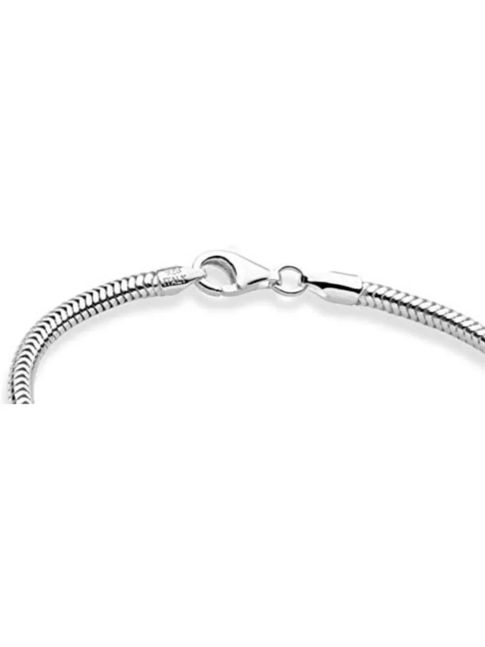 Italian 3mm Solid Snake Chain Bracelet for Women & Men - Stylish, Durable Design